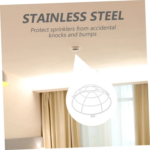 Premium Stainless Steel Fire Sprinkler Head Deflector, ceiling-mounted, protects from accidental knocks and bumps in homes or hotels.