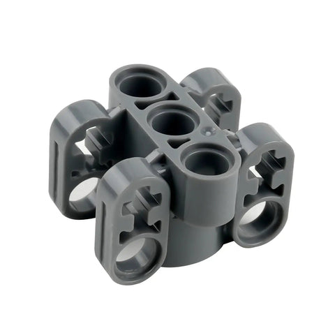 Close-up of a connector piece from the 24 In 1 Pneumatic And Hydraulic Actuator Kit for MOC robots and car DIY projects.