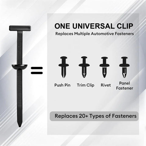 150 Pack Heavy Duty Nylon T Style Cable Tie Buckle Push Pin Retainer Clips Self Locking Automotive Plastic Rivets For Fender Liner Bumper Splash Shield And Trim Universal Fit replaces fasteners