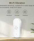 Door And Window Vibration Sensor With App Alerts And History Log, Wireless Glass Break Detector With Adjustable Sensitivity, Smart Home Compatibility With Alexa And Google Home, Tuya Smart Life Notifications, 1 Pack on wall