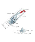 Heavy Duty Toggle Latch Clamp for Tool Boxes and Jigs, 2183 Lbs Holding Capacity, Galvanized Iron With Hydrophobic Sealing and Anticorrosive Treatment, Adjustable Metal, Weatherproof Quick Release Design, with dimensions