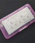 Pink case of 70 Piece Stainless Steel Self Tapping Thread Insert Repair Kit And Screw Bushing Set with size chart visible