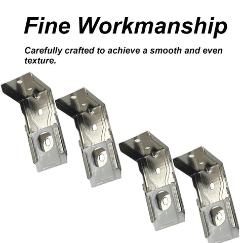 Heavy Duty L Shaped Metal Mounting Brackets For Shutters And Rolling Curtains Rock Solid Cold Rolled Steel Hardware Kit 4 Piece Set, showing fine craftsmanship.