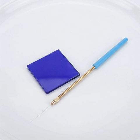 Flame Test Kit With Nickel Chromium Wire Loop And Cobalt Glass Filter for easy potassium ion identification in chemistry.