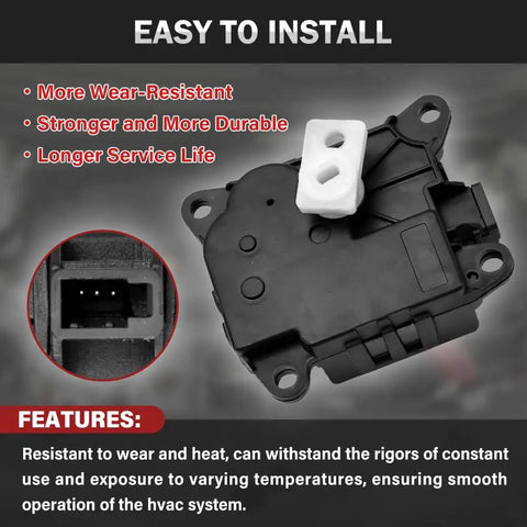 Dang Solid Left Side Air Mix Actuator for Nissan Climate Control Damper Valve, durable ABS construction, easy installation.