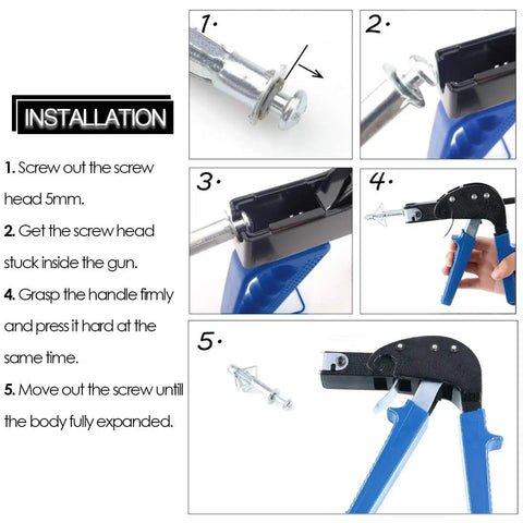 Installation instructions for Bulletproof 30 Piece 4X32Mm Heavy Duty Zinc Plated Steel Molly Bolt Wall Anchor Screw Set.