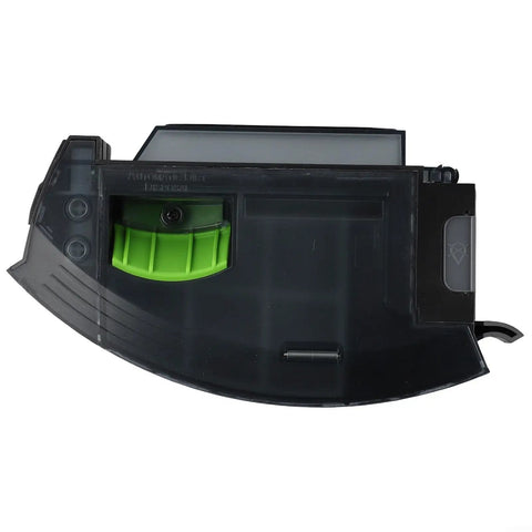Heavy Duty Dirt Bin Compatible With Roomba I1 I3 I4 I5 I6 I7 Plus I8 Advanced Dust Collection System, black with green details.