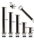 Hardcore No Nonsense Black Chicago Binding Screws M5 Assortment Kit With 80 Pieces showing various lengths and sizes of steel posts.