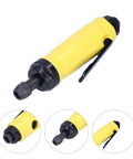 Compact Mini Angle Pneumatic Grinder Portable Air Die Grinder with yellow housing for fine detail work.