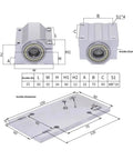Dimension details of Three Jaw Wood Lathe Chuck Set 100mm And 80mm Options For CNC Router And Woodworking Rotary Axis Bead Engraving