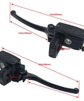 One Inch 25mm Hydraulic Clutch And Brake Master Cylinder Lever Kit For Motorcycle Left And Right Set shown in black