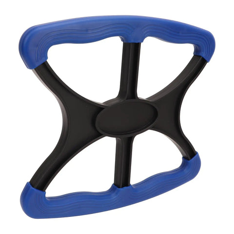 Heavy Duty Standing Aid With Rock Solid Non Slip Handles Portable Lift Assist Bar For Seniors And Bariatric Transfer Go Anywhere Indoors Or Outdoors No Sweat Daily Pull Up Handle Blue - close-up view of portable standing aid with blue handles