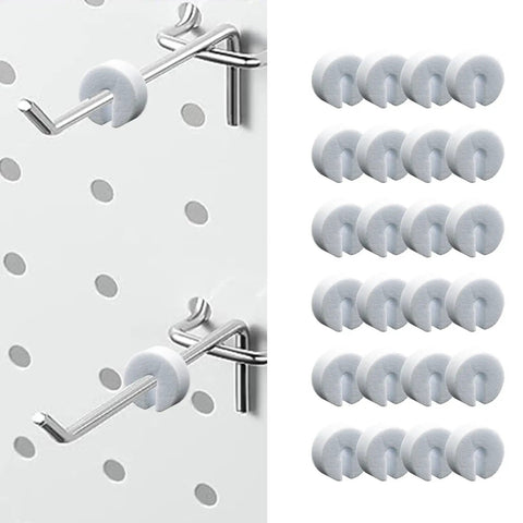 100 Pack Peg Hook Stoppers For Pegboard Slatwall And Gridwall Displays White Foam Peg Locks For Front Of Hook Access