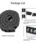 R18 Bridge Type Black Plastic Drag Chain Cable Carrier 10x20mm Inner Size with connectors and screwdriver for CNC Machines