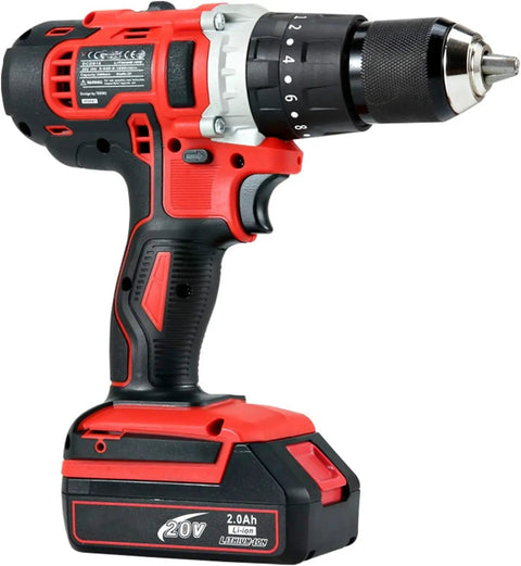 Compact 20V Cordless Drill And Impact Driver Combo Kit Featuring Brushless Motors with ergonomic handle and battery.