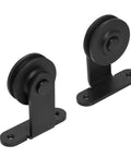 Two Pack Sliding Barn Door Rollers Only No Track T Shape Hangers Ultra Quiet Steel Bearings With Gcr15 Premium Nylon Wheel