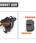 Product size dimensions of the 12 Piece Seven Eighths Inch Mini Bicycle Hydraulic Brake System with Fifty Inch Hose for DB30.