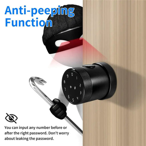 Top Tier Smart Fingerprint Door Lock With Dead Simple Biometric Entry For Heavy Duty Wood Or Metal Frames featuring anti-peeping function.