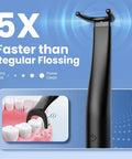 Portable Rechargeable Electric Water Flosser With Three Adjustable Cleansing Modes for easy, effective gum care shown at a close angle.