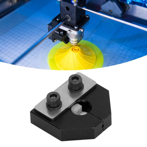 Built Different Aluminum Filament Welder Connector For 3D Printer Sensor Lightweight Compact Setup in matte black with 3D printer.