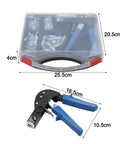 Hollow Wall Anchor Tool For Drywall And Plaster, Carbon Steel Hand Riveter With M5 Anchors, 72 Piece Kit dimensions shown