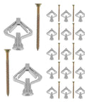 Drywall Anchors For Screws Kit 50 Piece Set Heavy Duty Plastic Butterfly Anchors With Steel Screws For Hollow Walls Easy Install