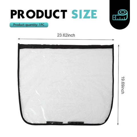 Magnetic EV Charger Port Cover With Straight Up Waterproof PVC Shield size 23.62x19.69 inches for secure weather protection.
