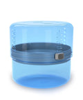 Adjustable Bear Canister For Backpacking And Camping, Expands And Collapses For Bear Resistant Food Storage, clear blue plastic design