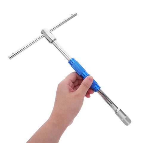 Heavy Duty Blue Hex Ratchet Socket Set With Adjustable Handle Badass Steel Construction Grease Monkey Certified in hand