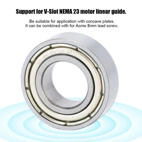 Fresh Top Shelf 688Z Ball Bearings 8Mm X 16Mm X 5Mm Double Shielded Deep Groove Rigs for V Slot 23 close-up view.
