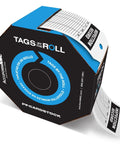 Flat Out Dependable Inspection And Status Record Tags By The Roll Including A Portable Octagon Dispenser with perforated tags.