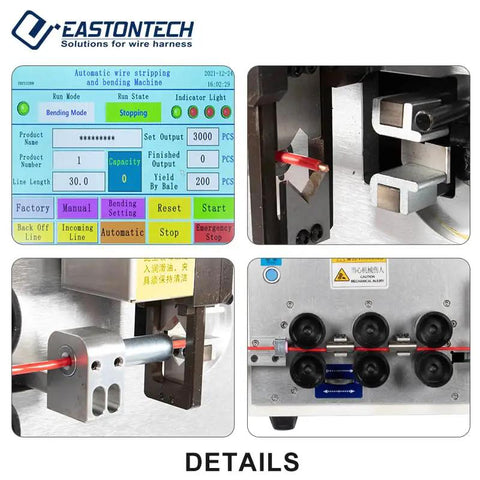 High Precision Automatic 2D Wire Cut Strip And Bend Workhorse control panel and bending mechanism close-up for efficient wire processing.