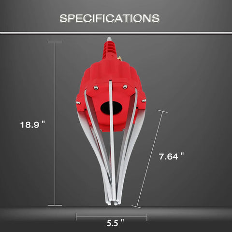 Front view of No Brainer Pneumatic CV Joint Boot Installation Tool Kit showing specifications and master grip claws.