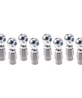Pro Grade 5/8 Inch 18 Thread Heim Joint Rod End Kit Includes Eight Pieces, silver metal ball end assemblies for smooth linkage.