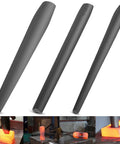 Pro Grade Drift Kit For Forging Hammer Eye Holes Eye Drift Tool Set 3 Pack showing drifts for tomahawks, axes, and knives