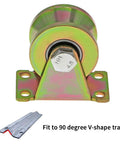 Heavy Duty 3 Inch V Groove Caster Wheels With Double Bearings For Industrial Machines Sliding Gates And Wire Rope Rails 2 Pack