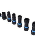 Goshyda 7 Piece Vacuum Hose Adapters With Quick Connectors For Power Tool Sander And Dust Collection, various sizes displayed.