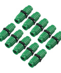 Expandable Garden Hose Repair Kit For 5/8 And 3/4 Inch Lines Quick Connect Fittings, green connectors for 25-100 foot tubes.
