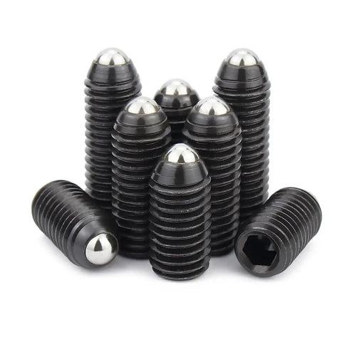 Real Deal Spring Ball Plunger Set Screws M5X20mm Grade 12.9 Black Steel Hex Socket Allen Drive 20 Piece Heavy Duty Kit stacked black steel plungers with hex socket heads
