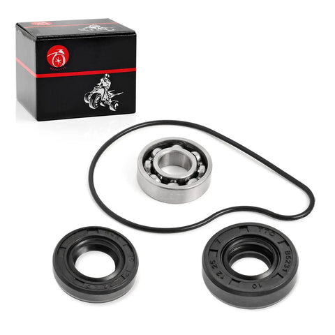 Top Shelf Water Pump Seal And Needle Bearing Repair Kit For Yamaha WR250F And YZ250F Off Road Motorcycles 2001 Through 2013 No Sweat Dirt Track Performance Upgrade with oil seals and bearing.