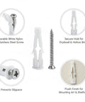 Heavy Duty Nylon Wall Plug And Screw Kit showing nylon plug, stainless steel screw, and secure anchoring details
