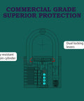 Diagram of Solid Brass Padlock With Key For Sheds Storage Units Gym Lockers Fence Toolbox And Hasps 1 9 16 Inch Wide Lock Body Hardened Shackle 4 Pin Cylinder Dual Locking For Built Tough Security showing 5-pin cylinder and dual locking levers