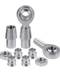 Two Piece Heavy Duty Heim Joint Rod Ends Steering Linkage Kit For Rock Crawlers And Trail Trucks with sealed ball joints and nuts.