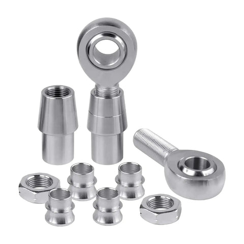 Two Piece Heavy Duty Heim Joint Rod Ends Steering Linkage Kit For Rock Crawlers And Trail Trucks with sealed ball joints and nuts.