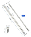 Two Pack 20 Inch Stainless Steel Piano Hinge Full Length Continuous Door Leaf Rock Solid Heavy Duty Cabinet Hardware Rust Resistant Cuttable Custom Fit Ready To Roll with measurements