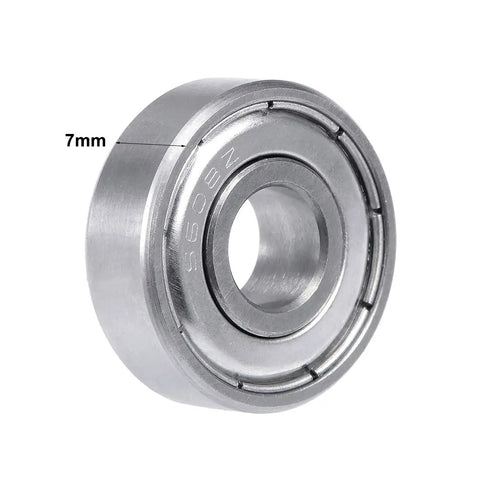 5 Pack Stainless Steel S608ZZ Ball Bearings 8mm Id 22mm Od 7mm Thick Double Shielded showcasing precision components with a 7mm thickness.