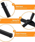 Heavy Duty Steel Hammock Stand For Two Peeps, Portable Outdoor Frame With Hooks And Chains, 15 Ft Hammocks Compatible, 450 Lb