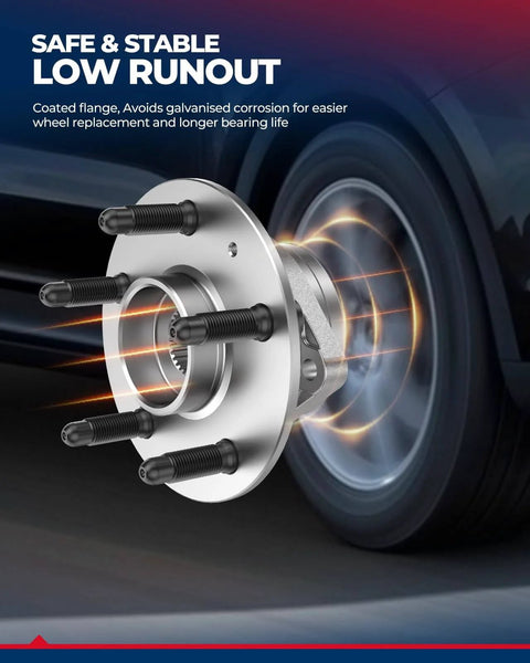 Front Wheel Hub Assembly Single Unit Compatible with Buick LeSabre 1991-1999 mounted with 5-Lug ABS Sealed Ball Bearing