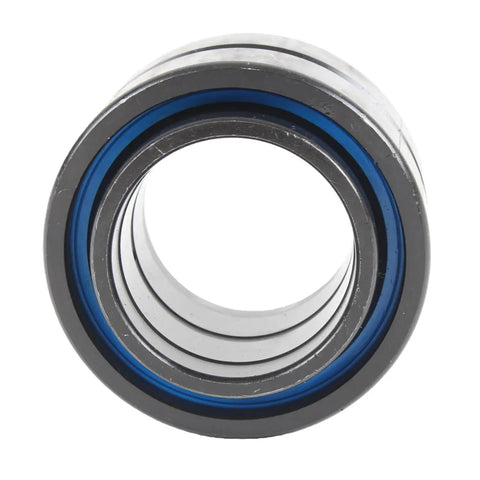 Close-up view of BLRB365214 Radial Spherical Plain Bearing Direct Swap For Swing Joints Self Aligning Bushing with blue seal.