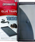 Heavy Duty Rat And Mouse Glue Traps 10 Pack Odorless Sticky Pest Control Pad Year Round Protection ready to use with rodent image on packaging.